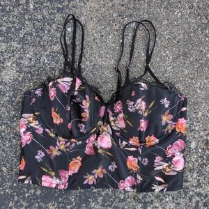 🔥4/$40  Strappy 34 D Victoria's Secret Satin "very Sexy" floral corset